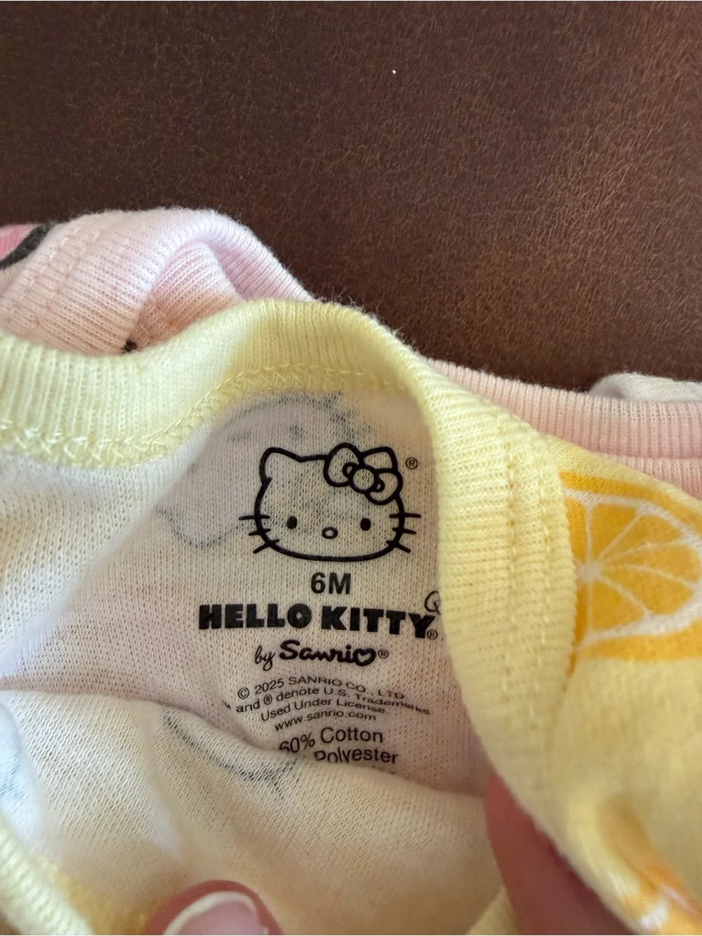 Hello Kitty Girls' Short Sleeve One-Piece Bodysuit - Pink, Yellow, Light Pink